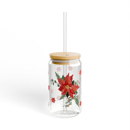 Poinsettia Glass Tumbler