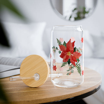 Poinsettia Glass Tumbler